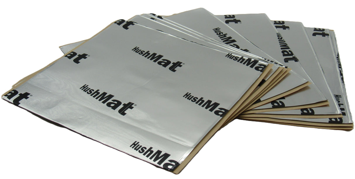 HushMat Door Kit – Automotive Thermal Insulation & Sound Deadening (10 Sq Ft, Silver Foil Foil)