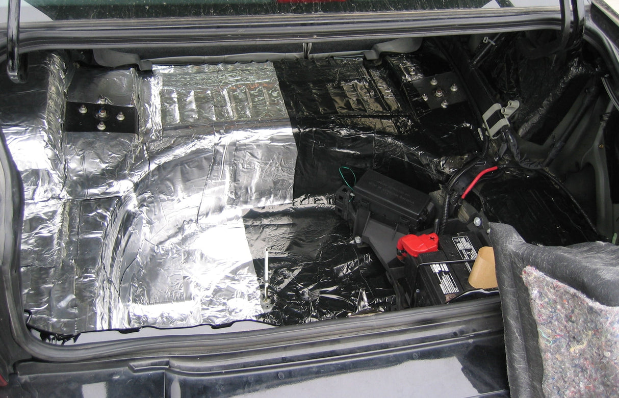 HushMat Trunk Kit – Automotive Thermal Insulation & Sound Deadening (19.1 Sq Ft, Silver Foil)