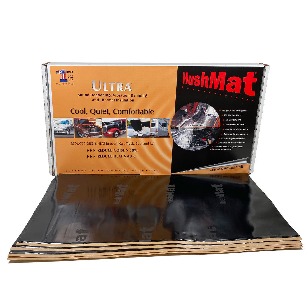 HushMat Bulk Kit – Automotive Sound Deadening and Thermal Insulation Solution for All Vehicles (58.1 Sq Ft, Black Foil)