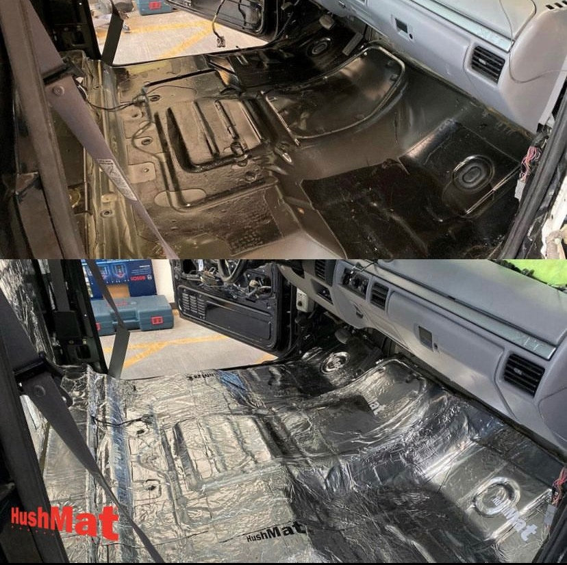 HushMat Floor & Dash Kit – Automotive Thermal Insulation & Sound Deadening for a Quieter, Cooler Ride (38.7 Sq Ft, Silver Foil)