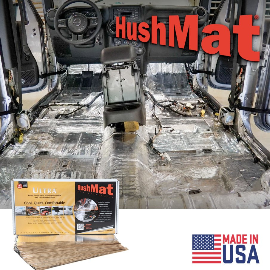 HushMat Floor & Dash Kit – Automotive Thermal Insulation & Sound Deadening for a Quieter, Cooler Ride (38.7 Sq Ft, Silver Foil)