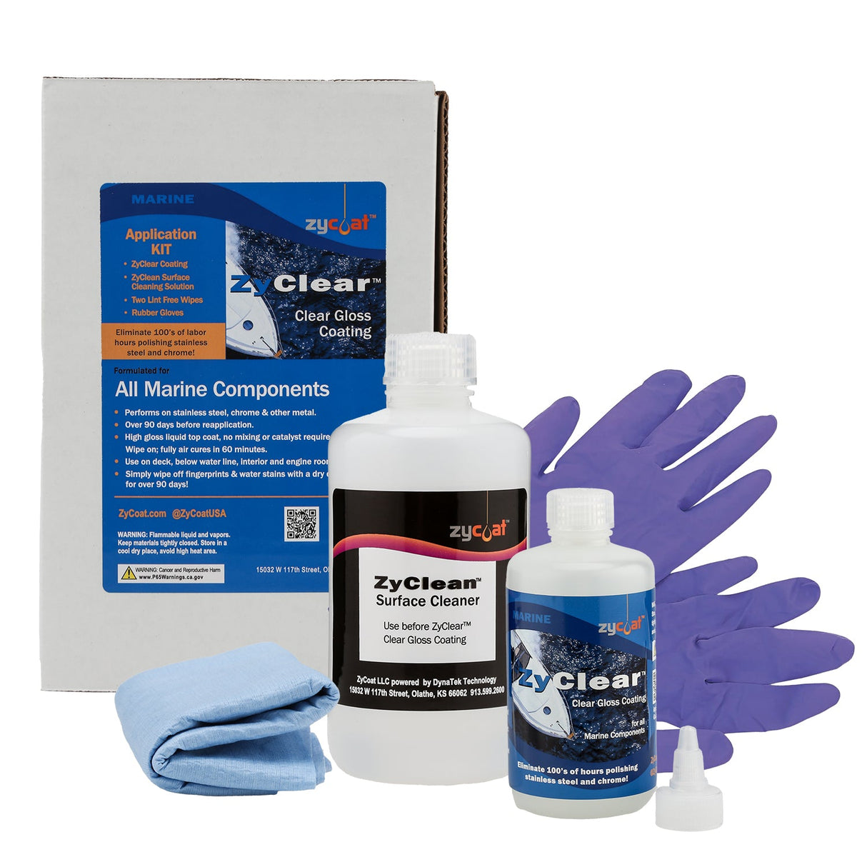 ZyClear Marine Stainless/Chrome Application Kit