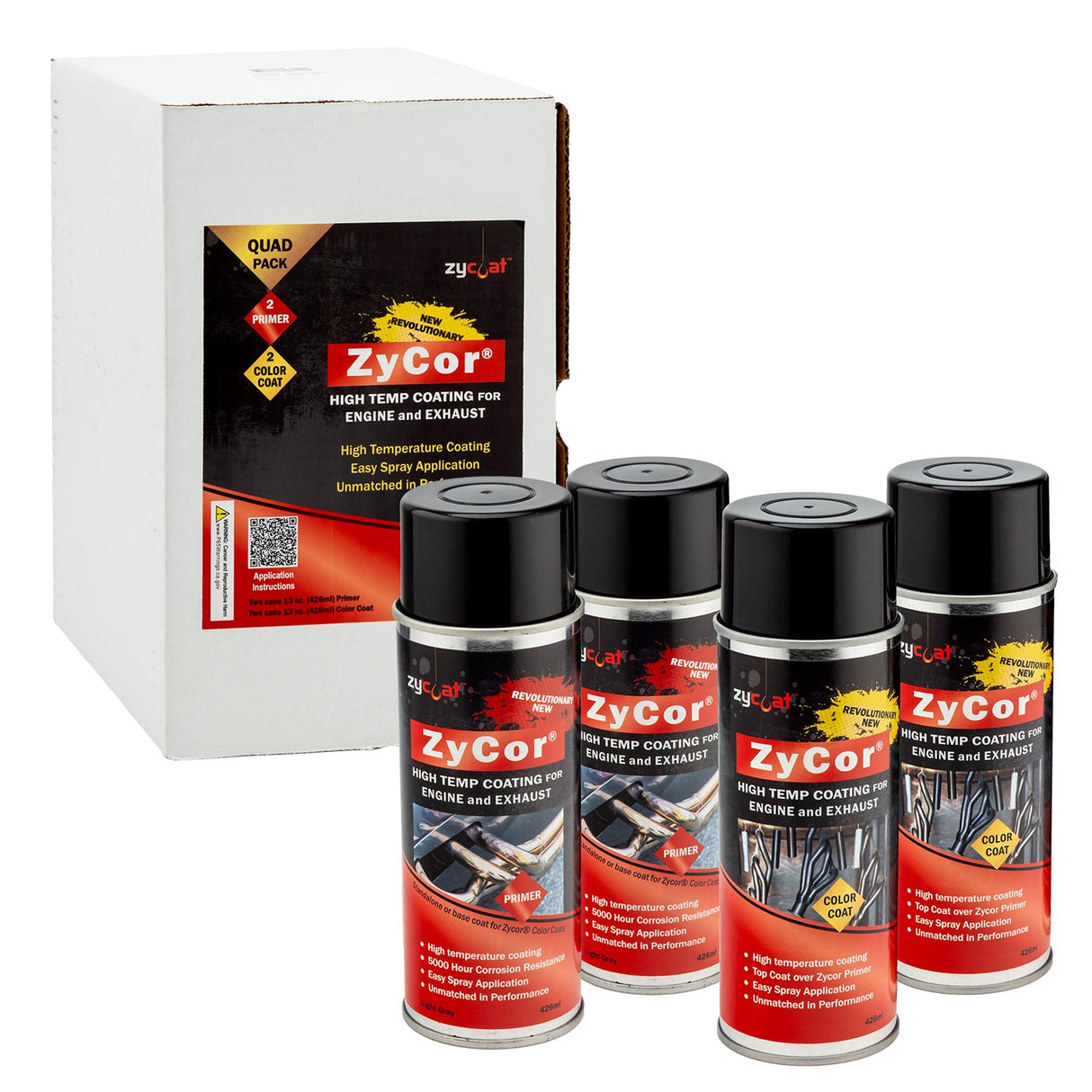 ZyCor Porsche Gray/Primer Quad Pack