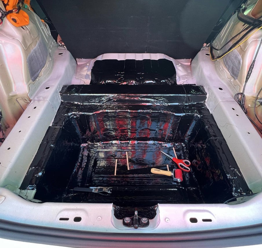 HushMat Trunk Kit – Automotive Sound Deadening & Thermal Insulation (19.1 Sq Ft, Black Foil)