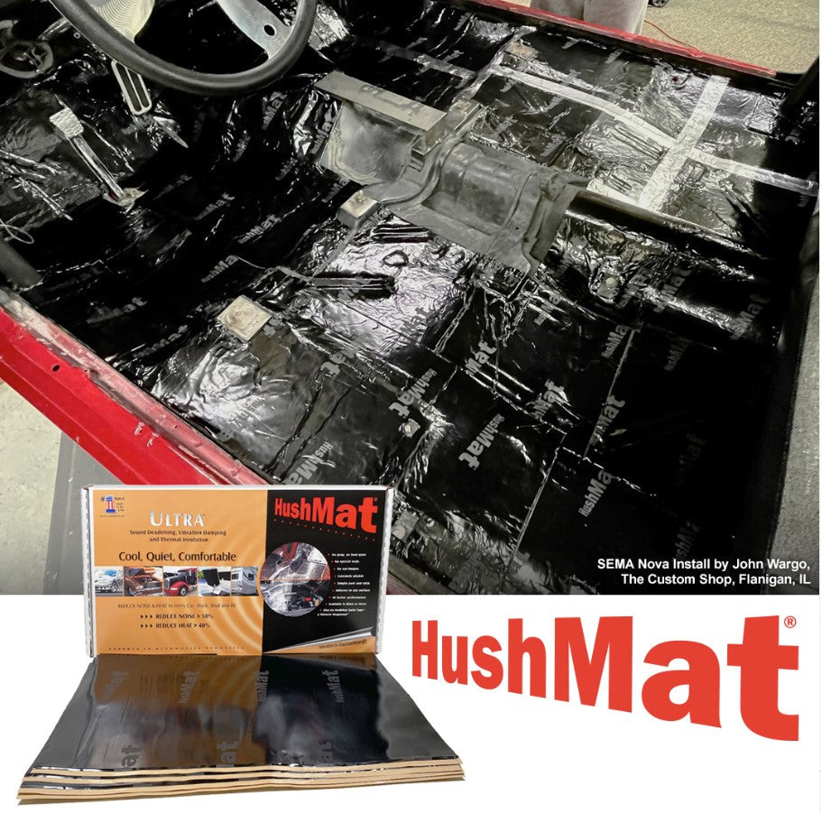 HushMat Bulk Kit – Automotive Sound Deadening and Thermal Insulation Solution for All Vehicles (58.1 Sq Ft, Black Foil)