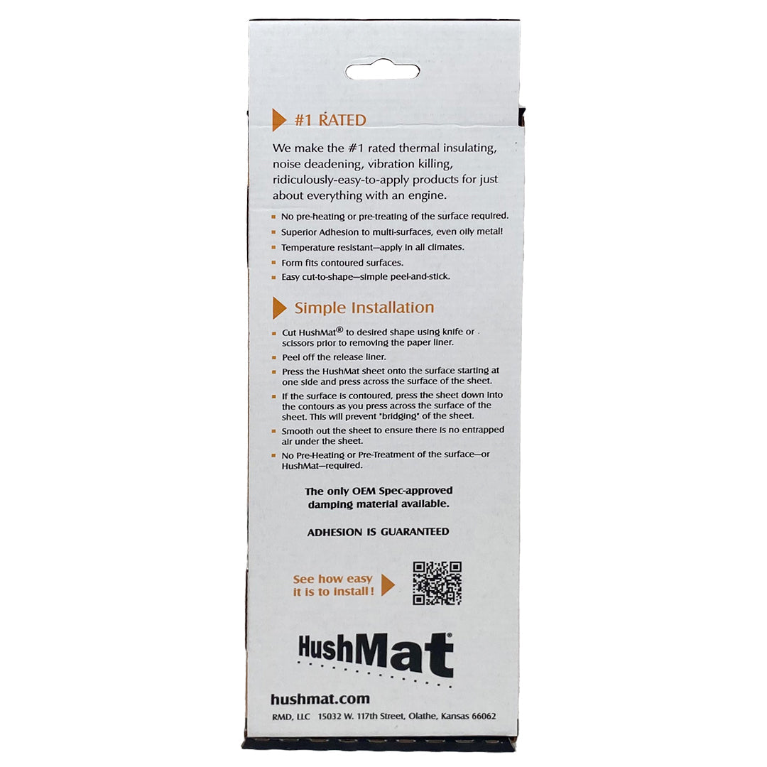 HushMat Multi-Use Kit – Automotive Sound Deadening & Thermal Insulation (3.7 Sq Ft, Black Foil)