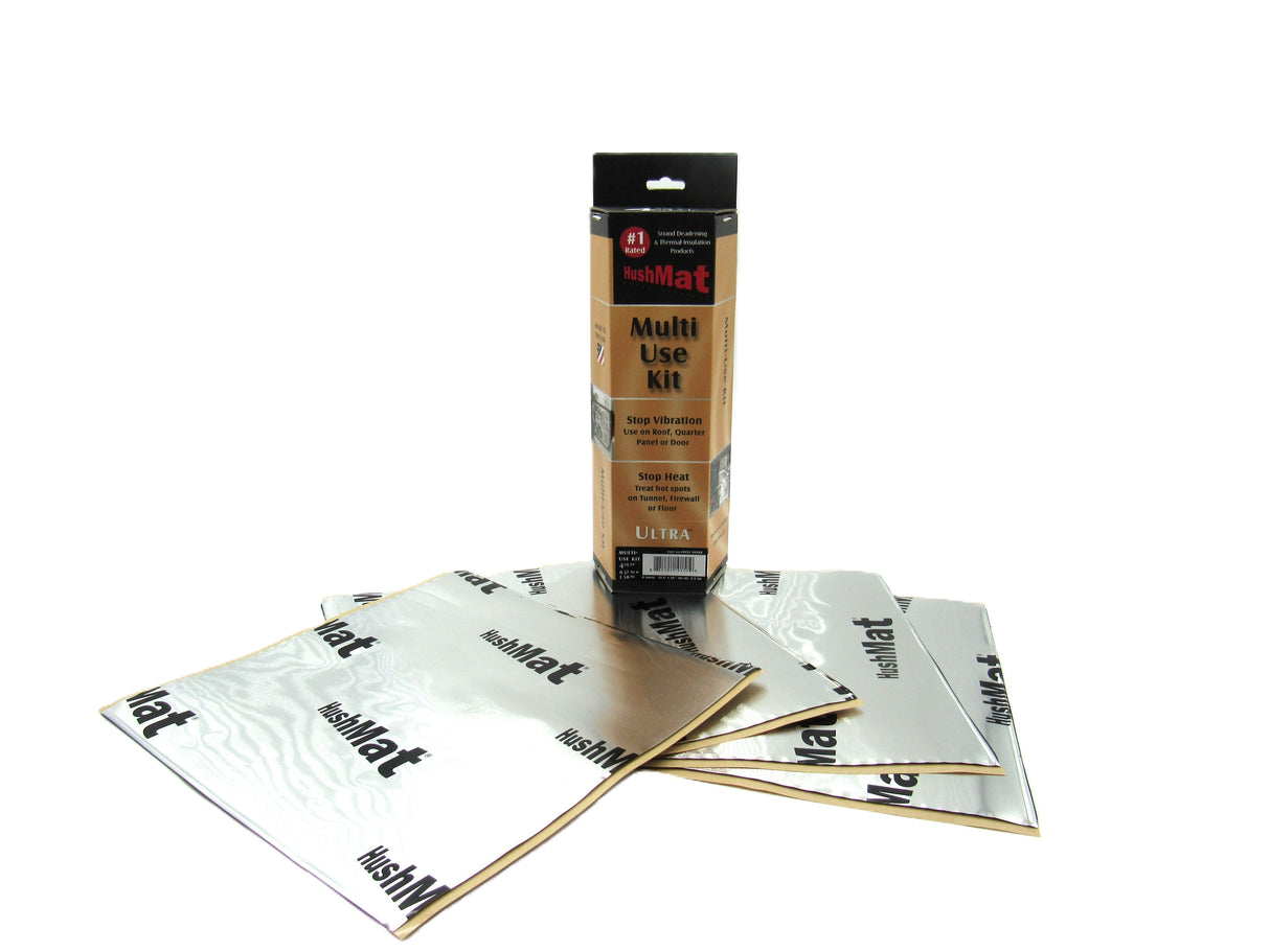 HushMat Multi-Use Kit – Automotive Thermal Insulation & Sound Deadening (3.7 Sq Ft, Silver Foil)