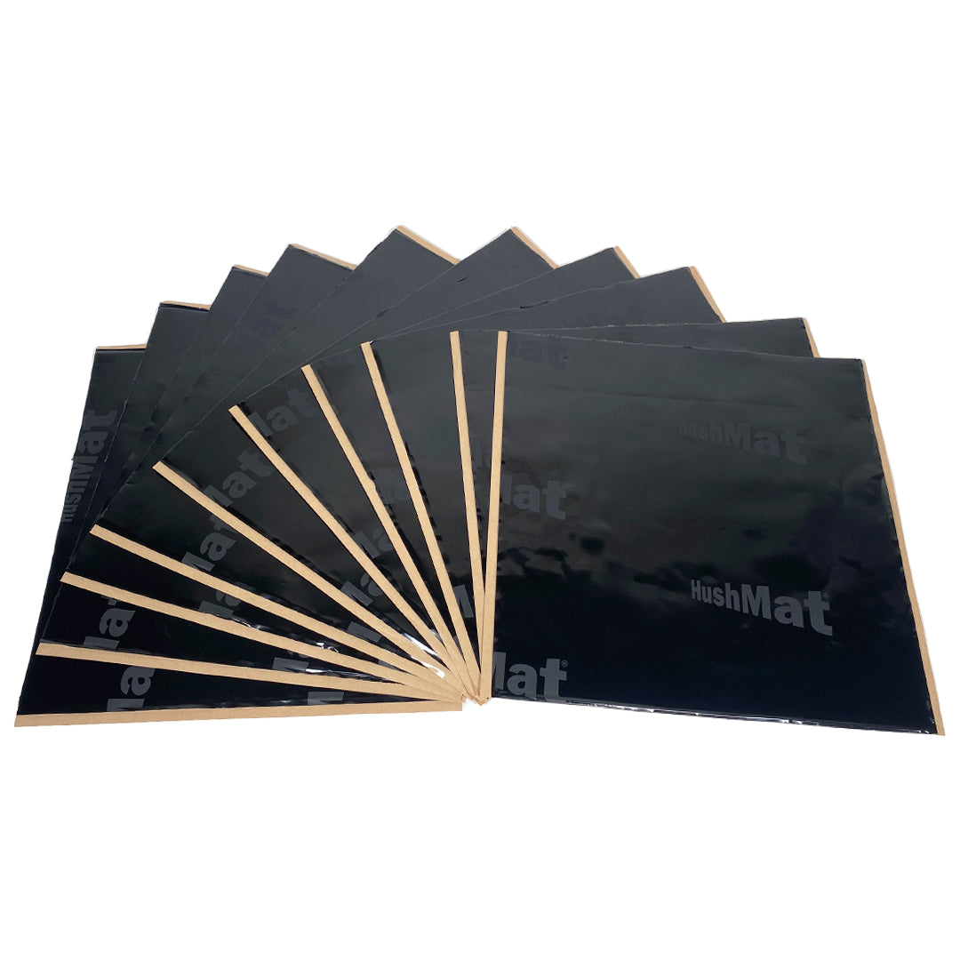 HushMat Door Kit – Automotive Sound Deadening & Thermal Insulation (10 Sq Ft, Black Foil)