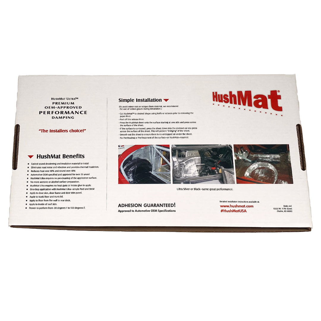 HushMat Trunk Kit – Automotive Sound Deadening & Thermal Insulation (19.1 Sq Ft, Black Foil)