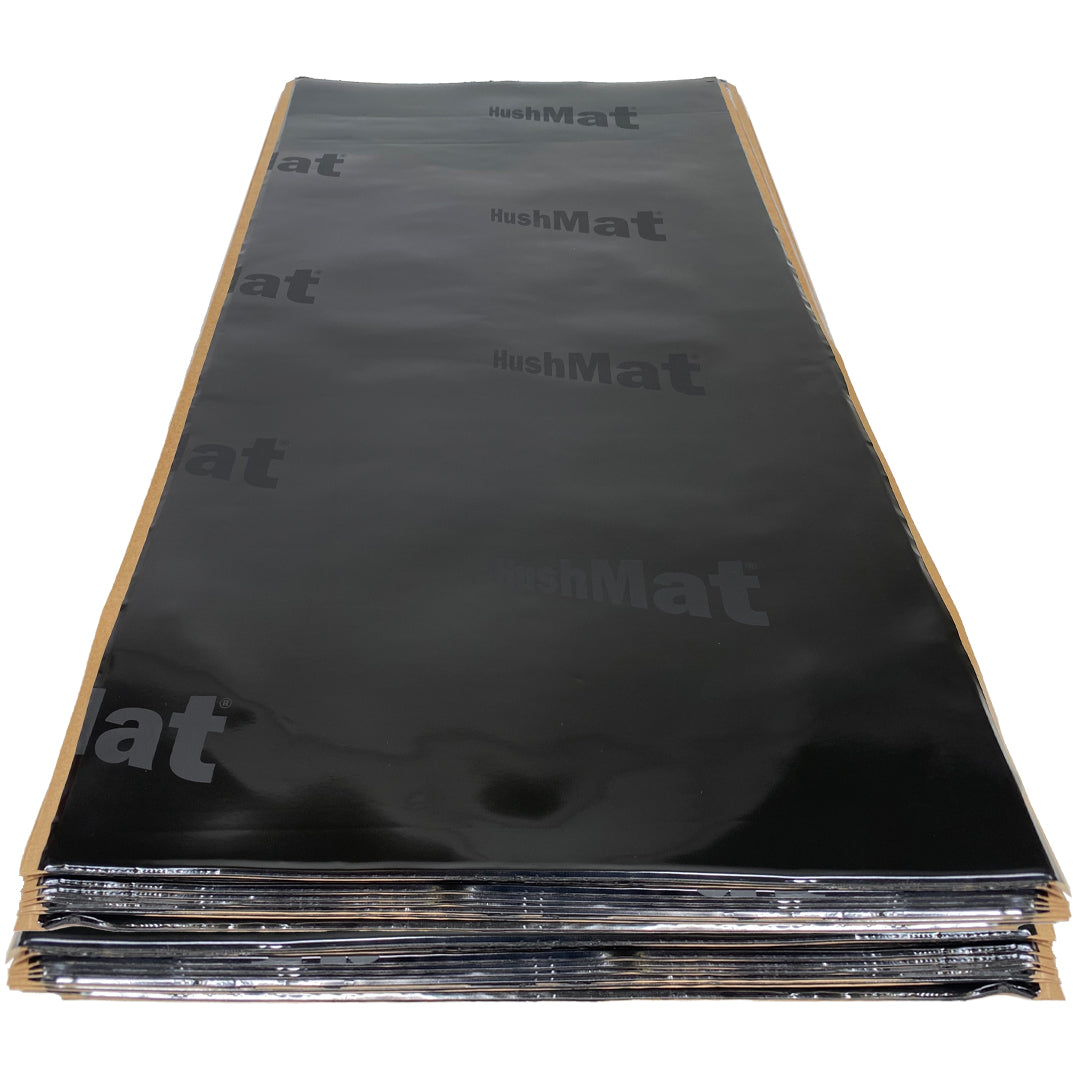 HushMat Floor & Dash Kit – Automotive Sound Deadening and Thermal Insulation for a Quieter, Cooler Ride (38.7 Sq Ft, Black Foil)