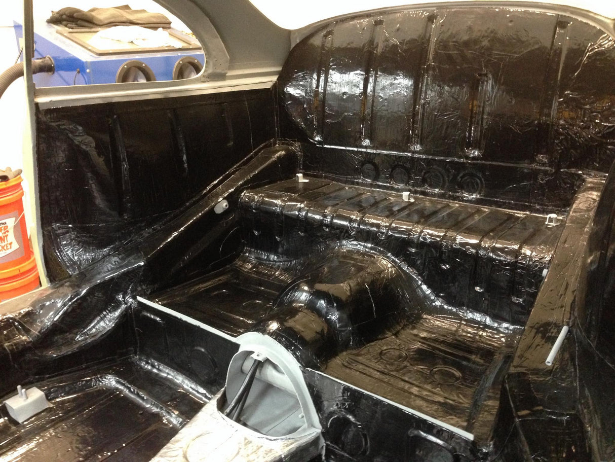 HushMat Floor & Dash Kit – Automotive Sound Deadening and Thermal Insulation for a Quieter, Cooler Ride (38.7 Sq Ft, Black Foil)