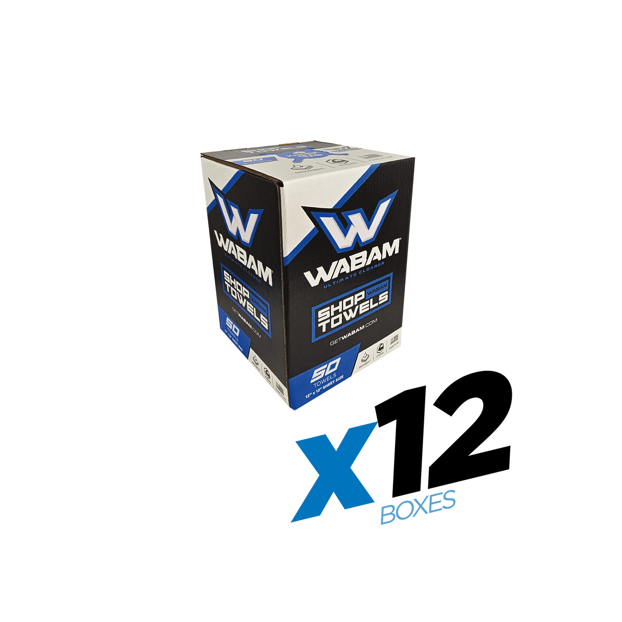 50CT "ON THE FLY" SHOP TOWELS (12 BOXES)