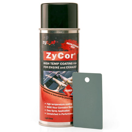 ZyCor High Temp coating for engine and exhaust 428 ml spray can light gray finish
