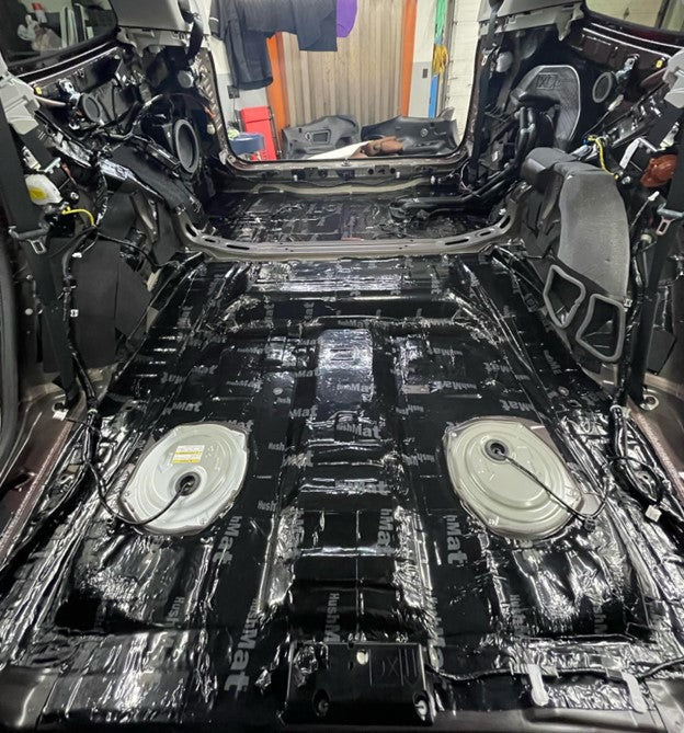 HushMat Floor & Dash Kit – Automotive Sound Deadening and Thermal Insulation for a Quieter, Cooler Ride (38.7 Sq Ft, Black Foil)