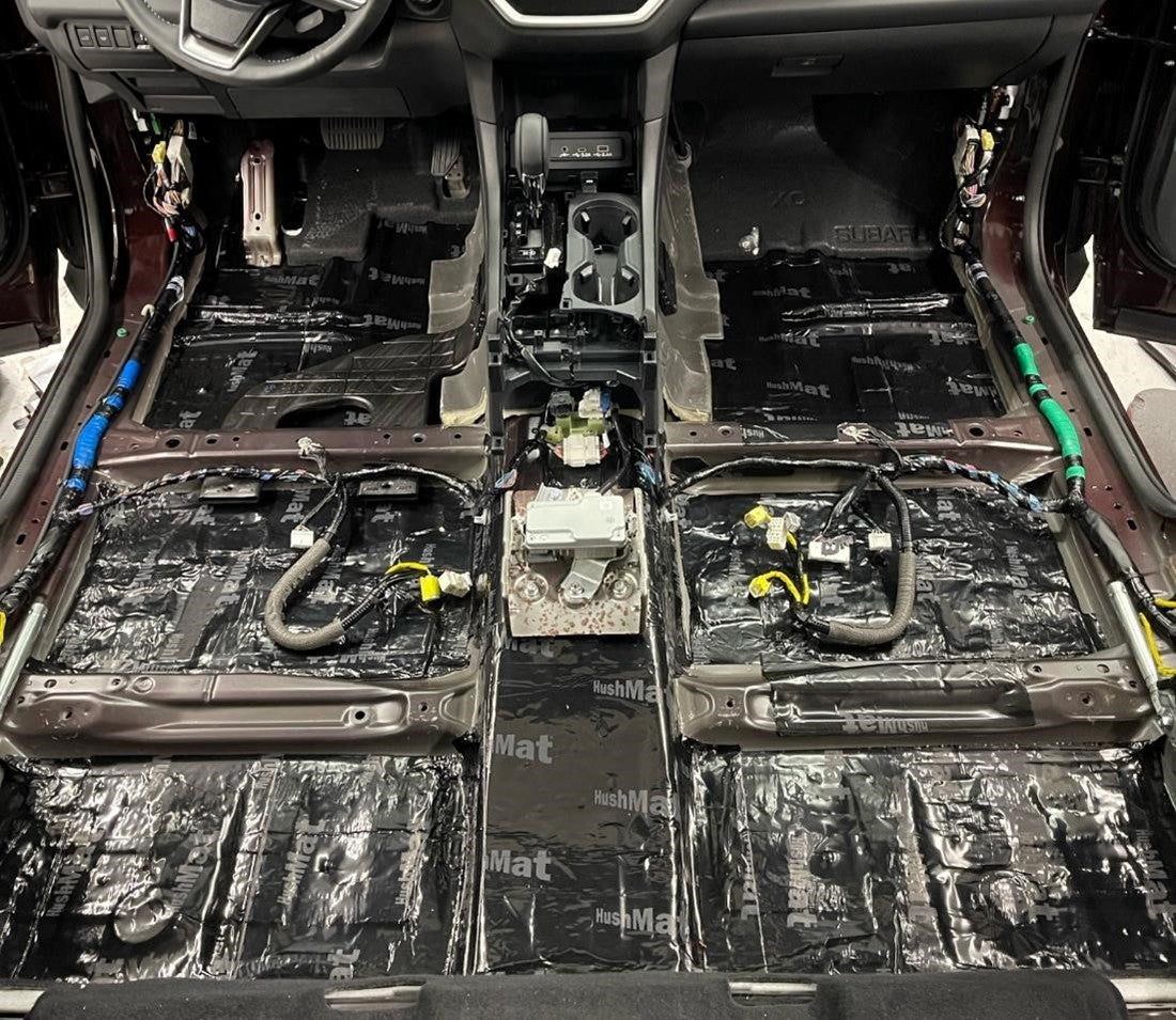 HushMat Floor & Dash Kit – Automotive Sound Deadening and Thermal Insulation for a Quieter, Cooler Ride (38.7 Sq Ft, Black Foil)