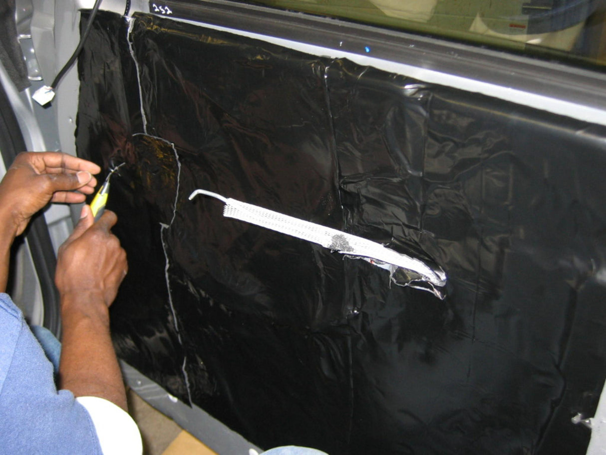 HushMat Door Kit – Automotive Sound Deadening & Thermal Insulation (10 Sq Ft, Black Foil)